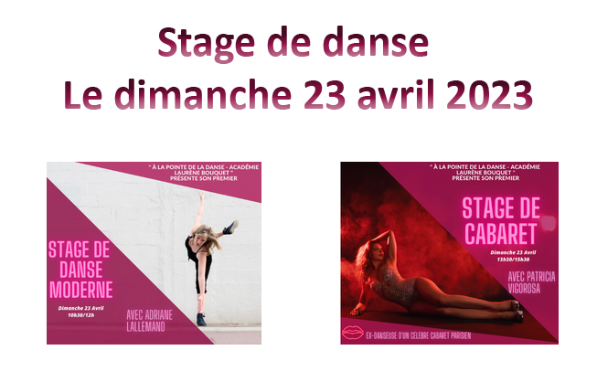 Stage de danse, dimanche 23 avril