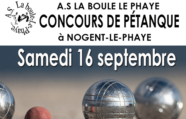 Concours de pétanque de l'A.S "La boule le Phaye"