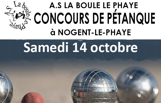 Concours de pétanque de l'A.S "La boule le Phaye"