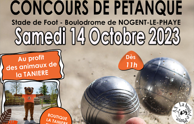 Concours de pétanque de l'A.S "La boule le Phaye" au profit de la Tanière