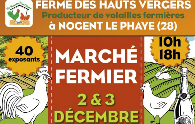 Marché Fermier à la ferme des Hauts Vergers les 2 & 3 décembre