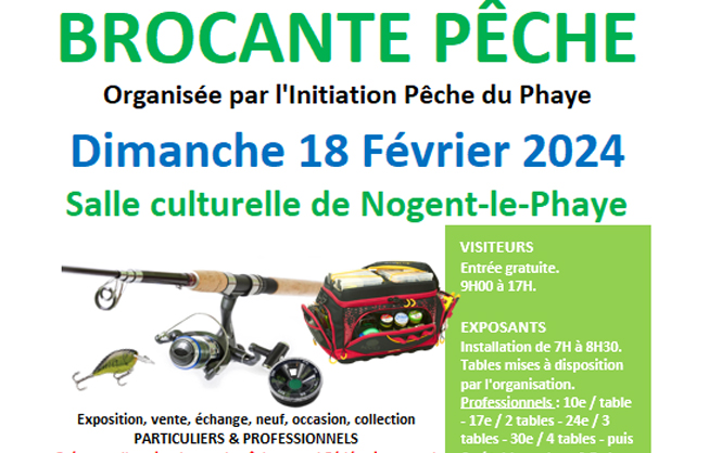 Brocante Pêche, dimanche 18 février