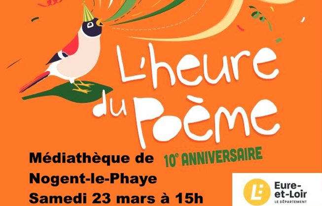 L’heure du poème, samedi 23 mars