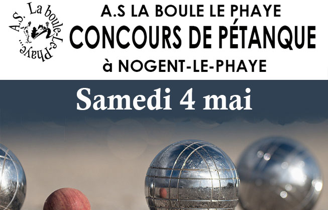 Concours de pétanque, samedi 4 mai