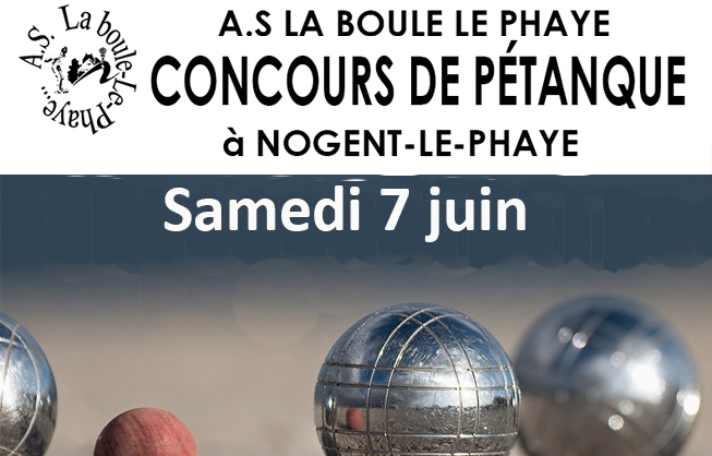 Concours de pétanque, samedi 7 juin