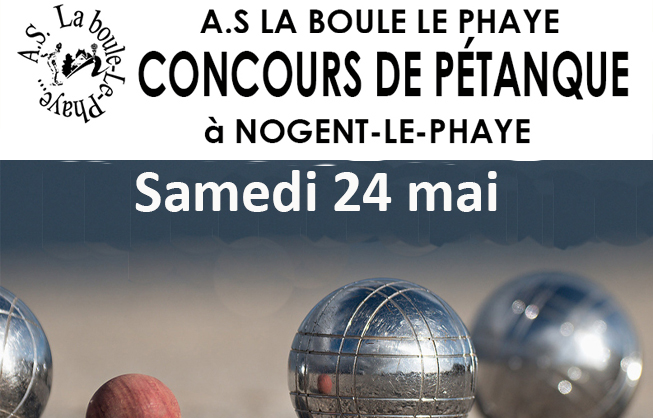 Concours de pétanque, samedi 24 mai