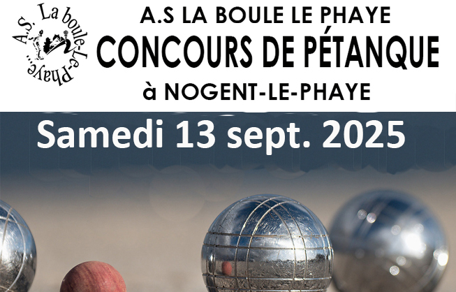 Concours de pétanque, samedi 13 septembre