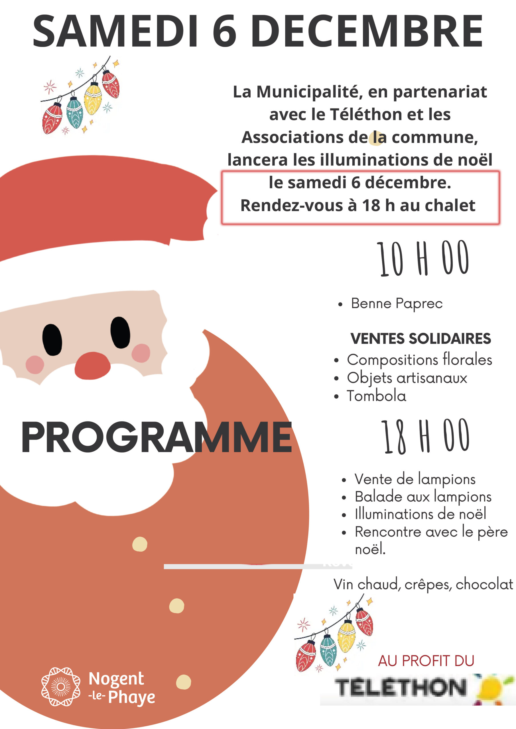 Venez soutenir le Téléthon, samedi 6 décembre