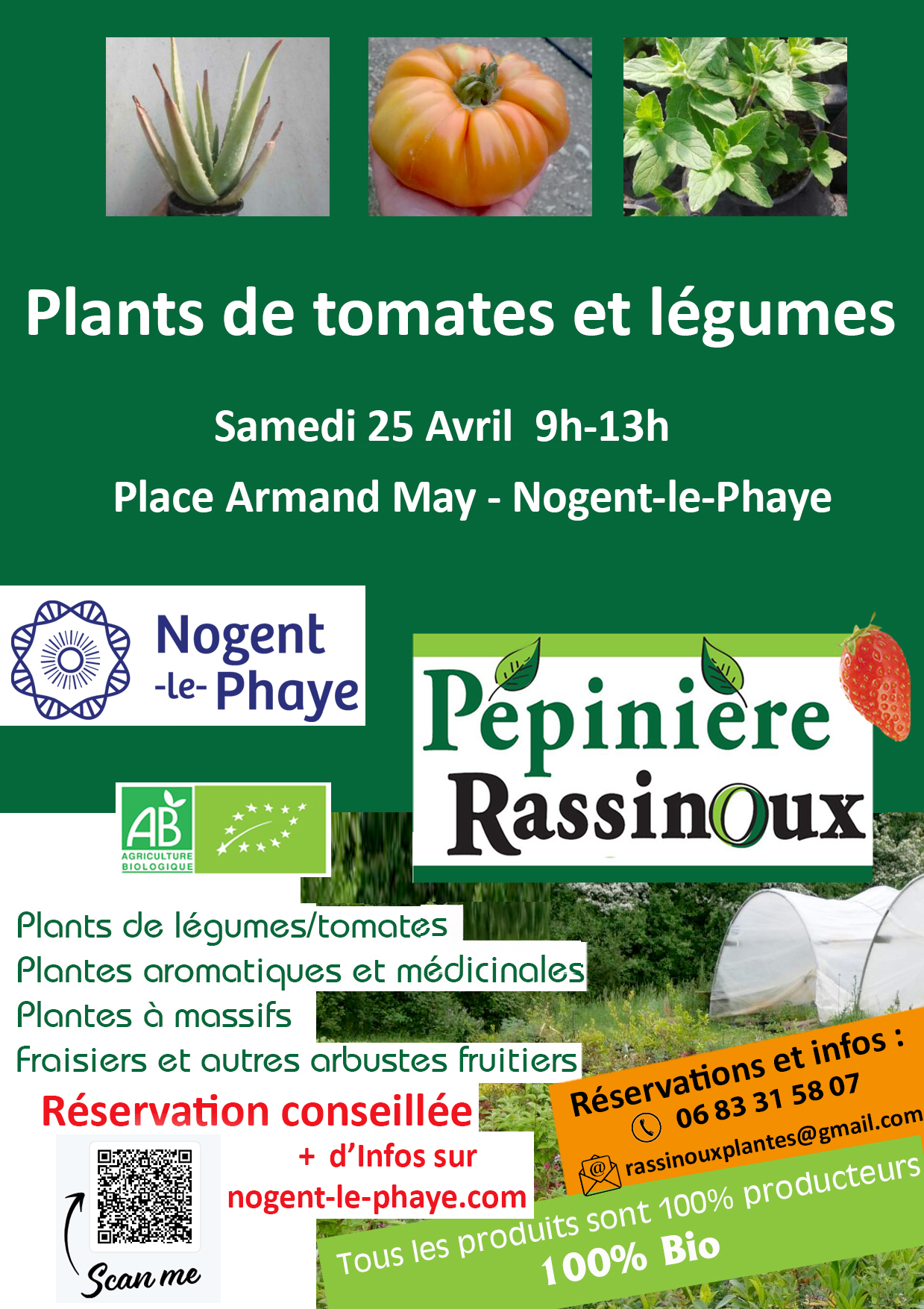 🌱✨ La Pépinière Rassinoux Plantes revient le samedi 25 avril