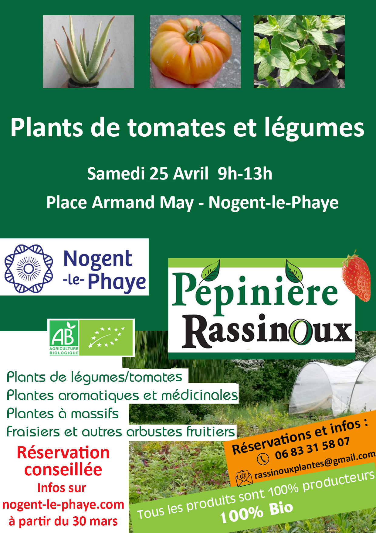 🌱✨ La Pépinière Rassinoux Plantes revient le samedi 25 avril