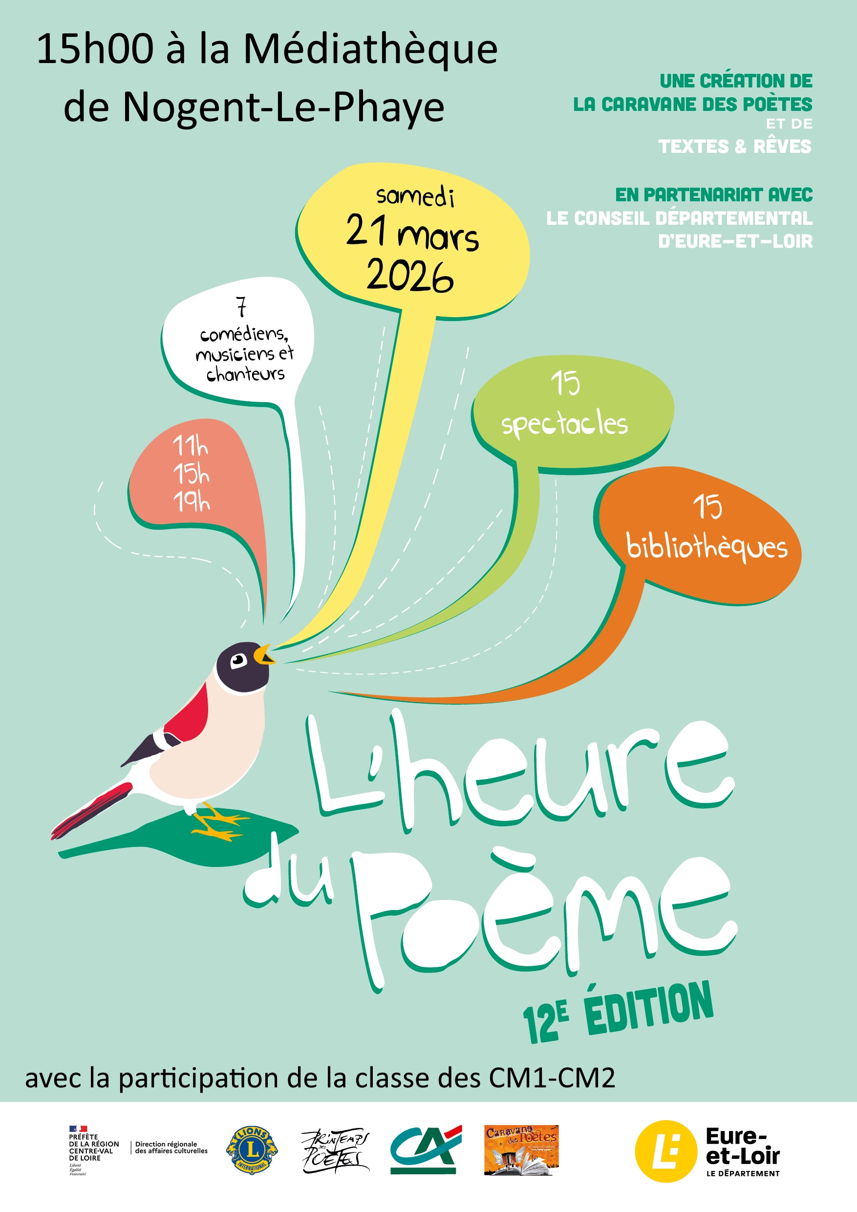 Heure du Poème à la Médiathèque de Nogent-le-Phaye