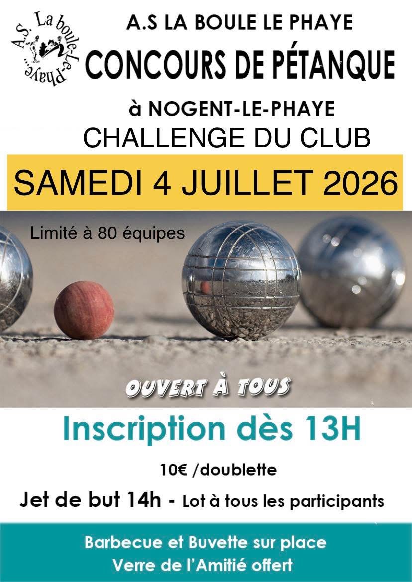 Concours de pétanque, samedi 4 juillet