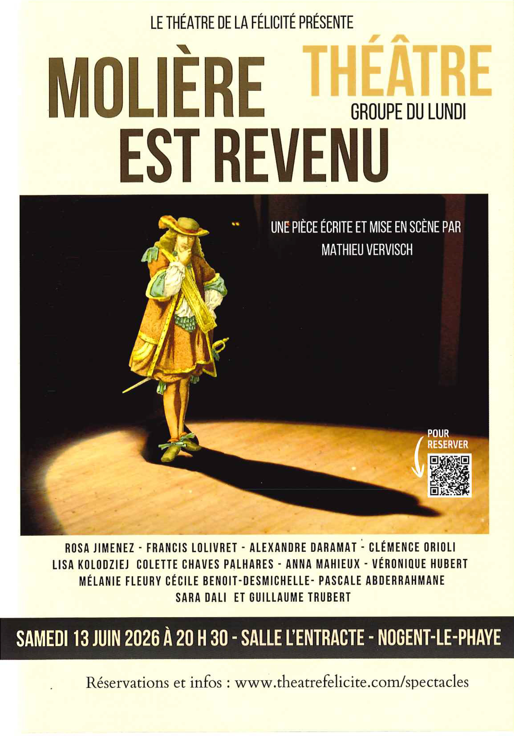 Théâtre "Molière est revenu !", samedi 13 juin