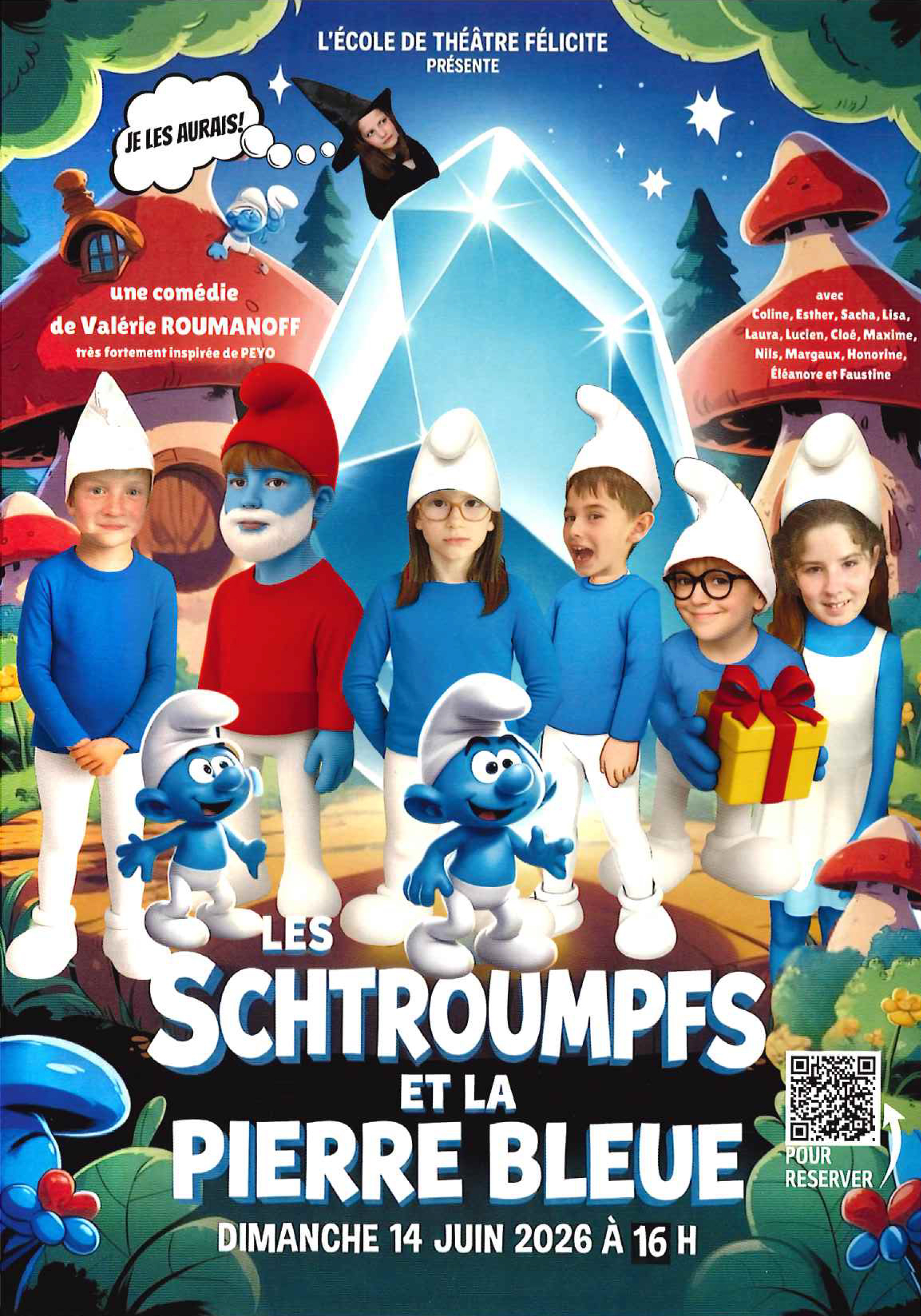 Théâtre "Les schtroumpfs et la pierre bleue", dimanche 14 juin