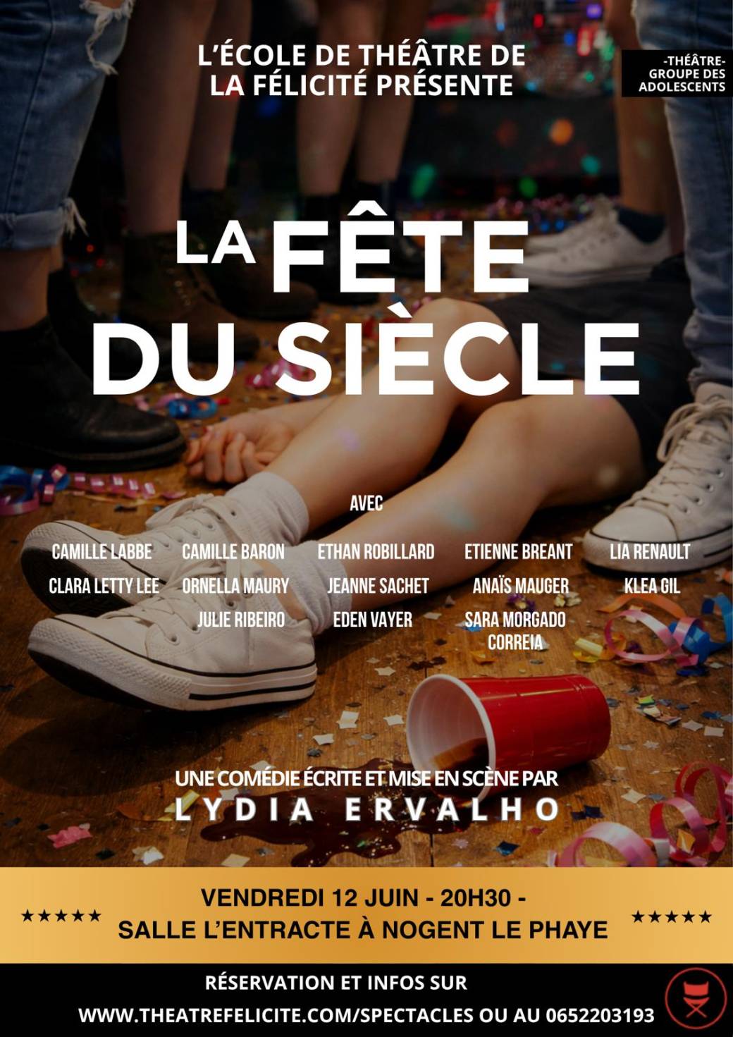 Théâtre "La fête du siècle", vendredi 12 juin