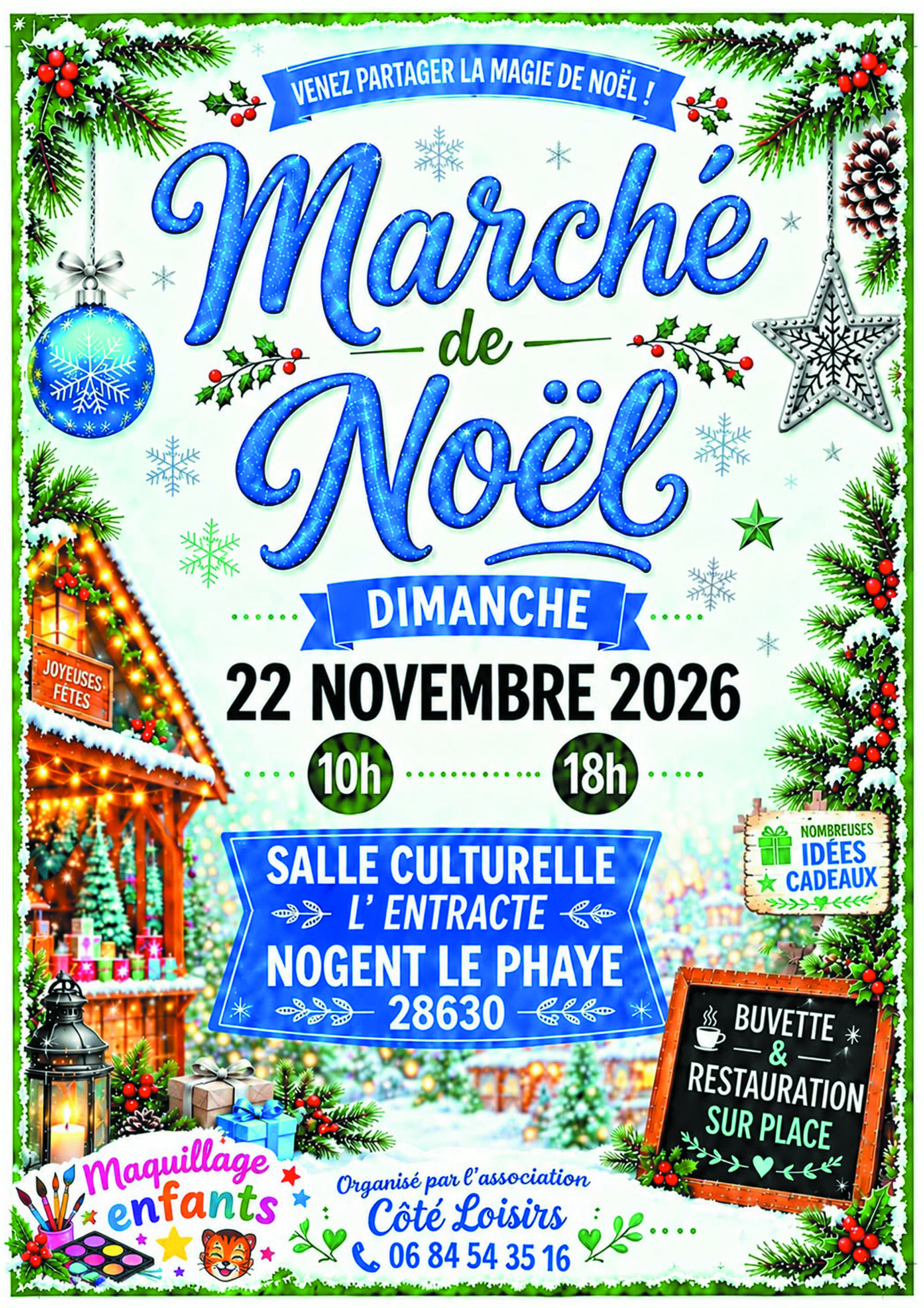 Marché de Noël à Nogent-le-Phaye, dimanche 22 novembre